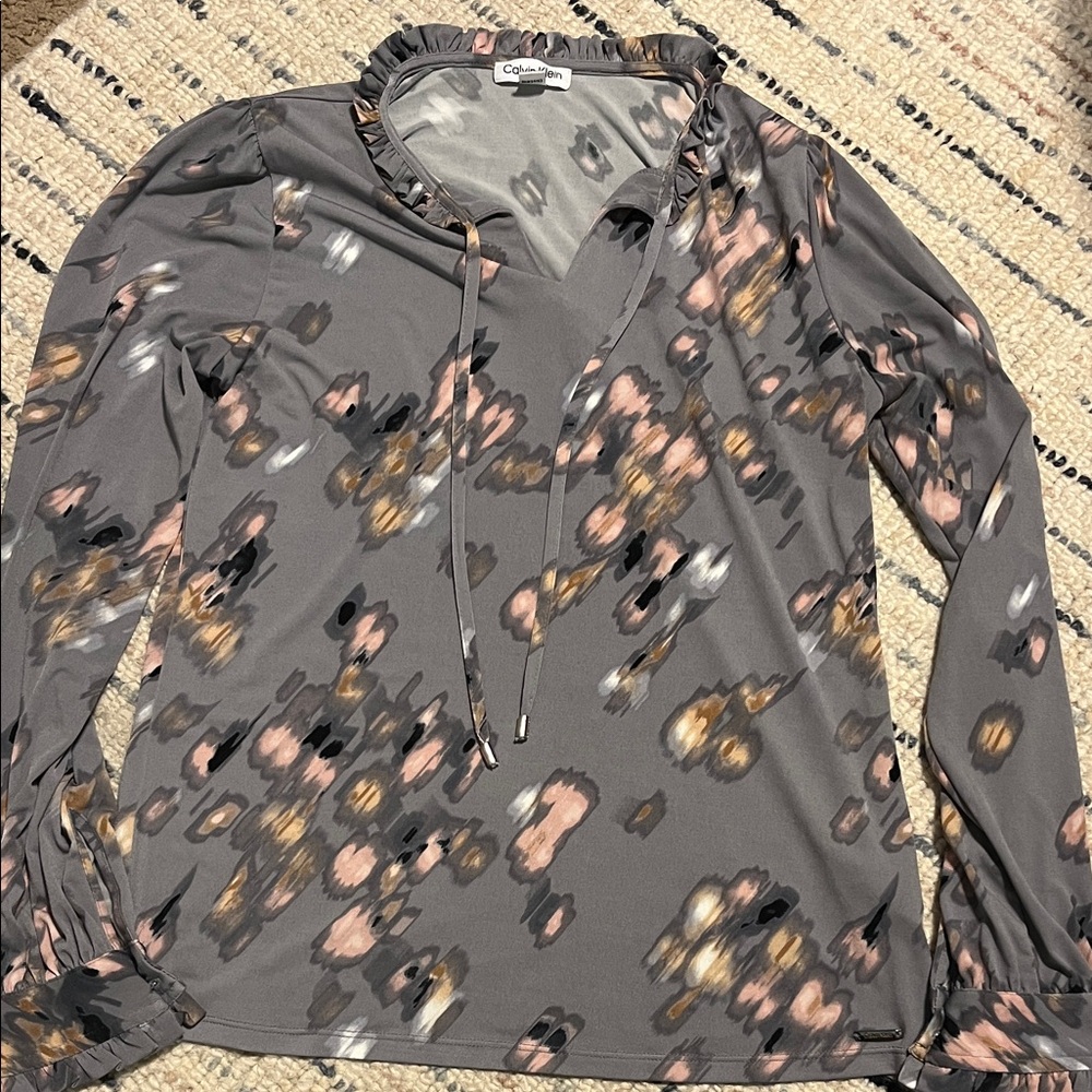 Calvin Klein Multicolor Abstract Blouse